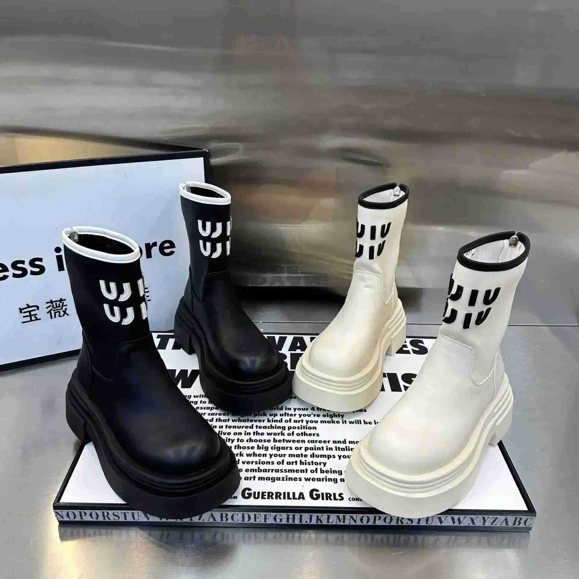 Wens Rubber Boots Autumn Shoes Luxury Designer Boots-Wen Round Toe Rain High Heel Fion 2025 Ladies Ankle Z250304
