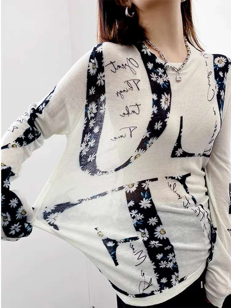 Boutique Thin Pullover Cashmere Women's Round Neck Loose Sweater Spring And Autumn New Style