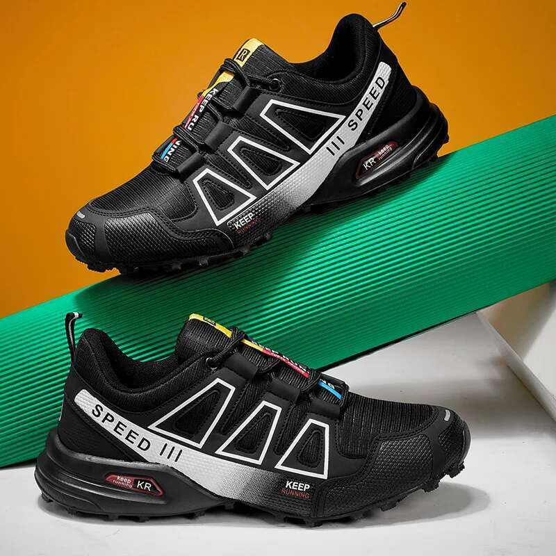 Fashion Men Lockless Cycg Mountaineering Cross-Country Anti-Collision Outdoor Sports Casual Shoes
