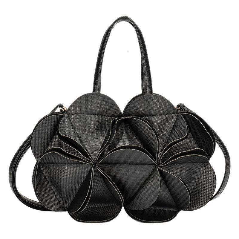 A Niche Design Three-Dimensional Flower Handbag With A High-End Splicing Single Shoulder Crossbody PU Trendy Women's Tote Bag