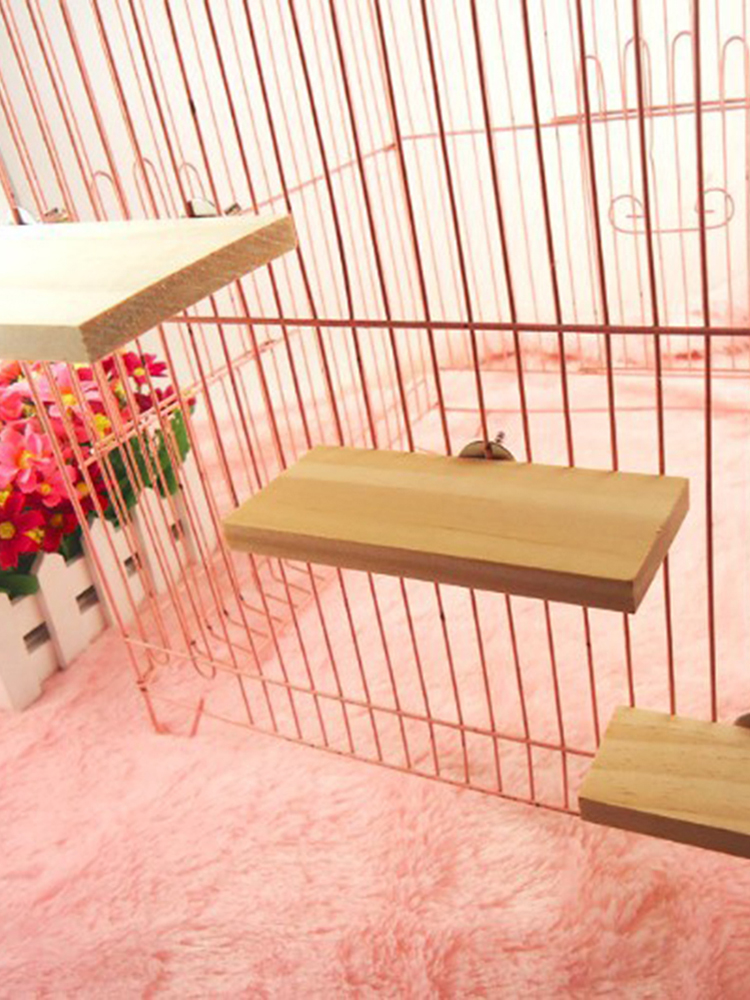 Hamster Platform Pet Parrot Wooden Stand Toy Station Board Perches Paw Grinding Gerbils Parrots Pet Products