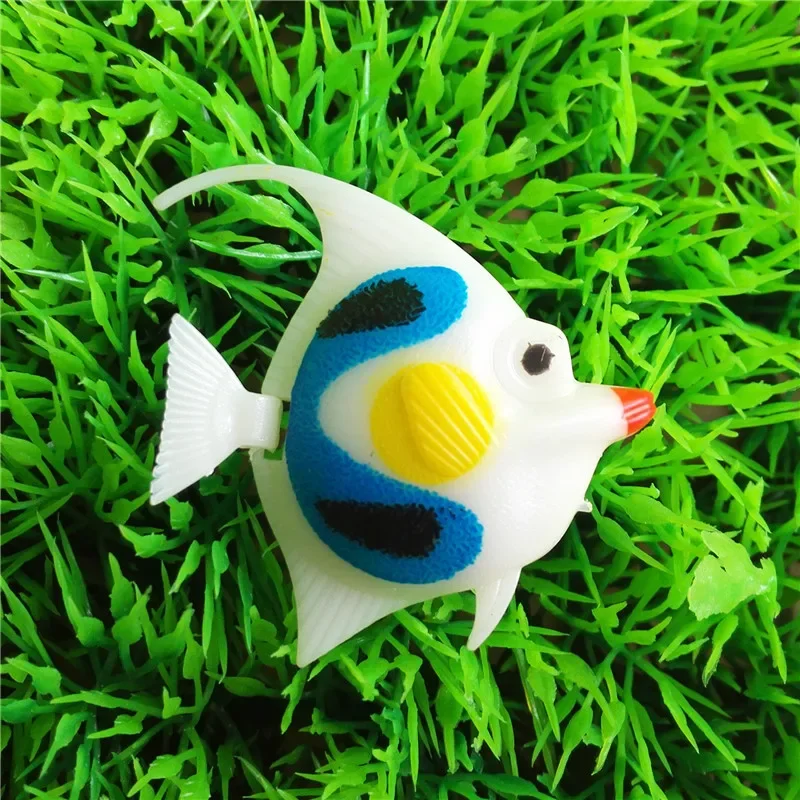 10pcs Aquarium Artificial Plastic Fish Colorful Tropical Fishes Ornaments Floating Fish Decor for Aquarium