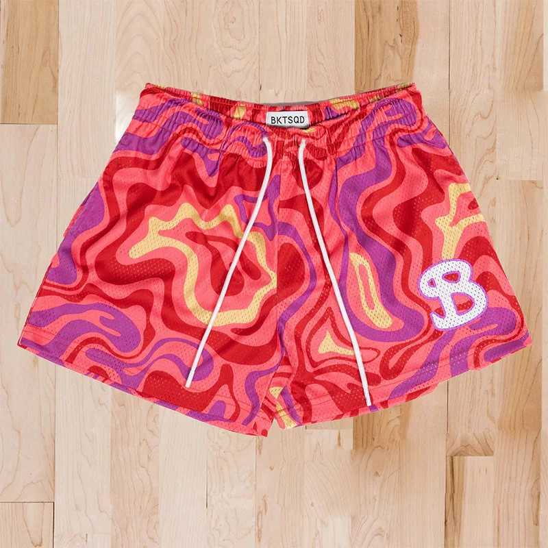 2024 BUCKETSQUAD Summer Mesh Basketball Shorts Mens Quick Drying Loose Sports Shorts Casual Trendy Running Beach ShortsT250304