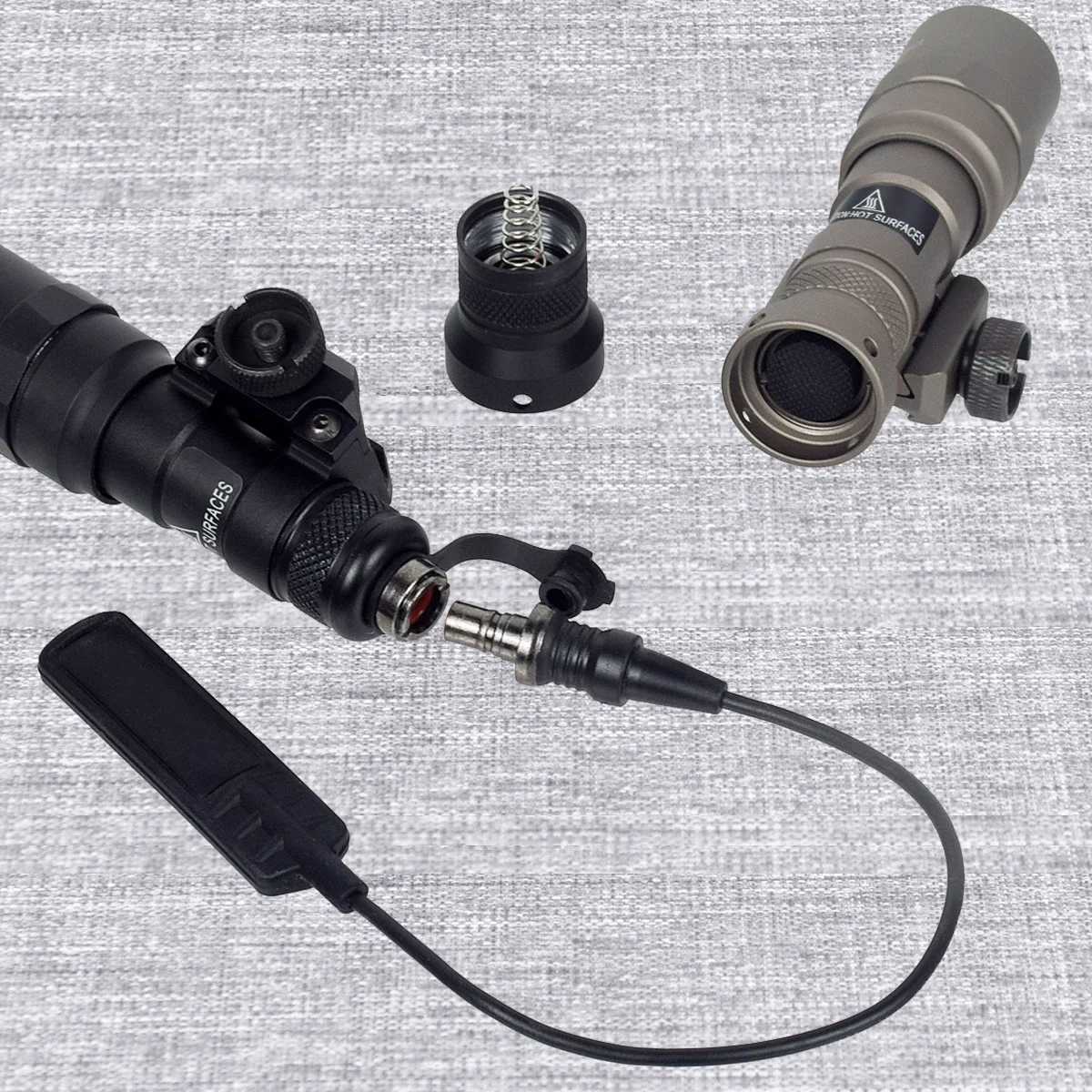 Tactical Metal M300 M300B M300C Airsoft Weapons Gun Light Hunting Flashlight Torch With Dual Function Prure SwitchXJ250303