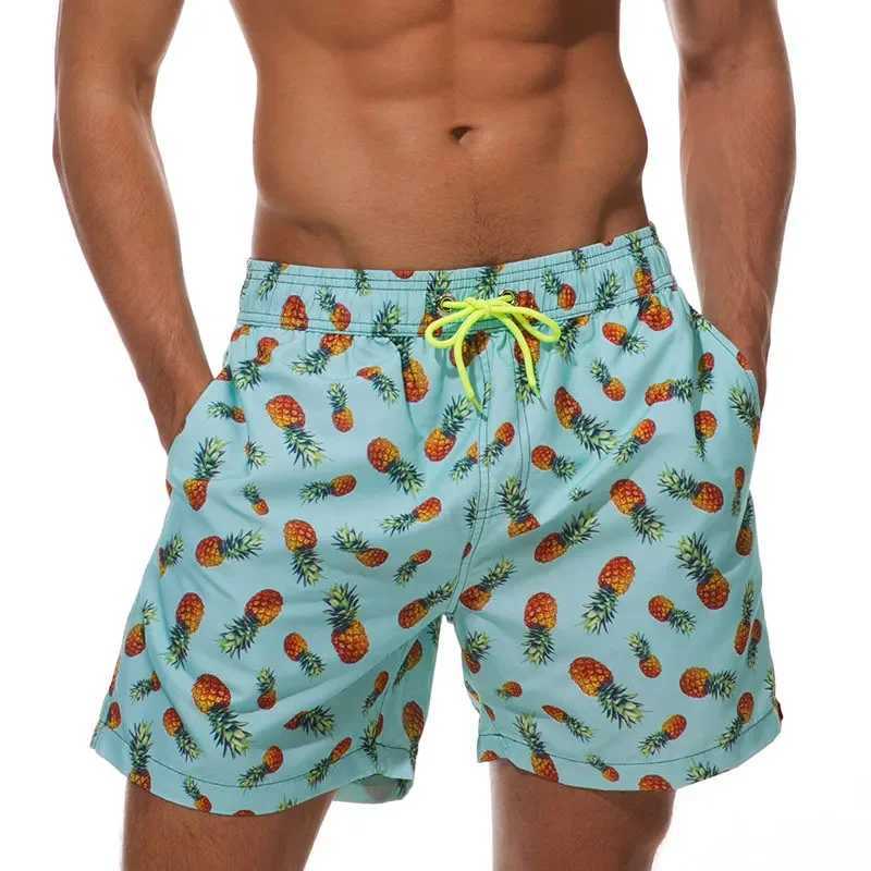 Flamingo Print Board Shorts Men Fashion Swimwear Shorts Trunk Sports Pants Mens Briefs Swimsuit Kids Fruit Beach Short BoyT250304