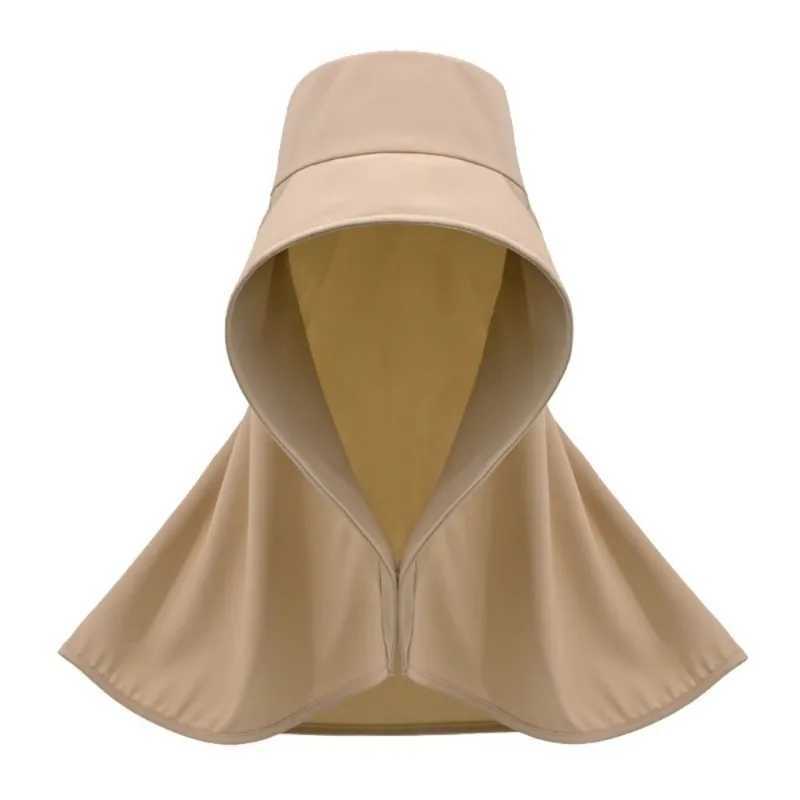 1pc/2pcs Womens Khaki Navy Blue Oversized Sun Hat - Breathable Protection for Face Neck Ears Beach and City Walking OutdoorsXJ250304