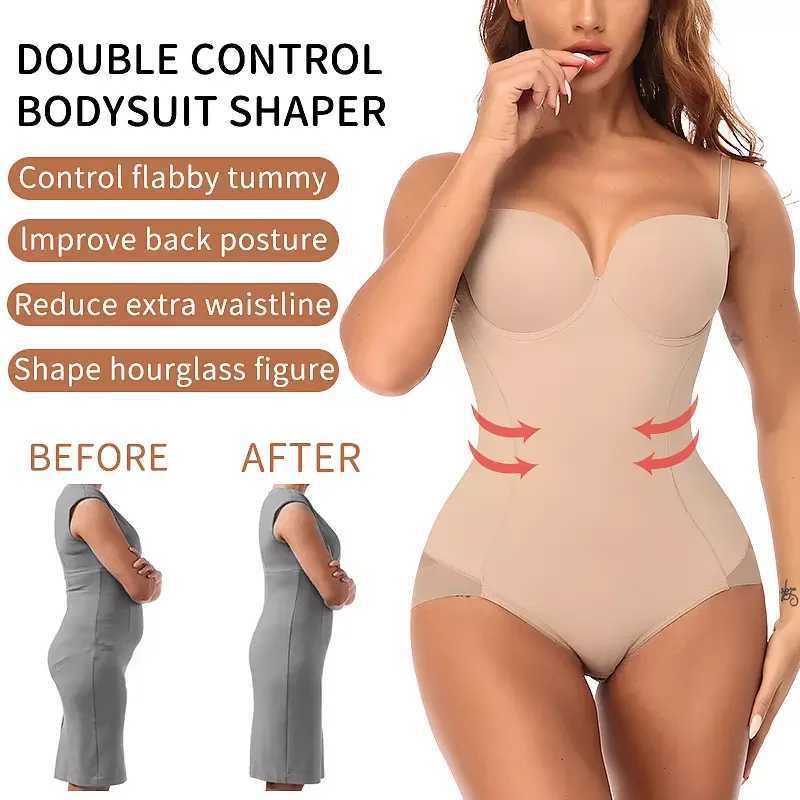 Female abdominal control shaping tight fitting waist trainer Fajas one-piece bra jumpsuit top slim fitting underwearXJ250304