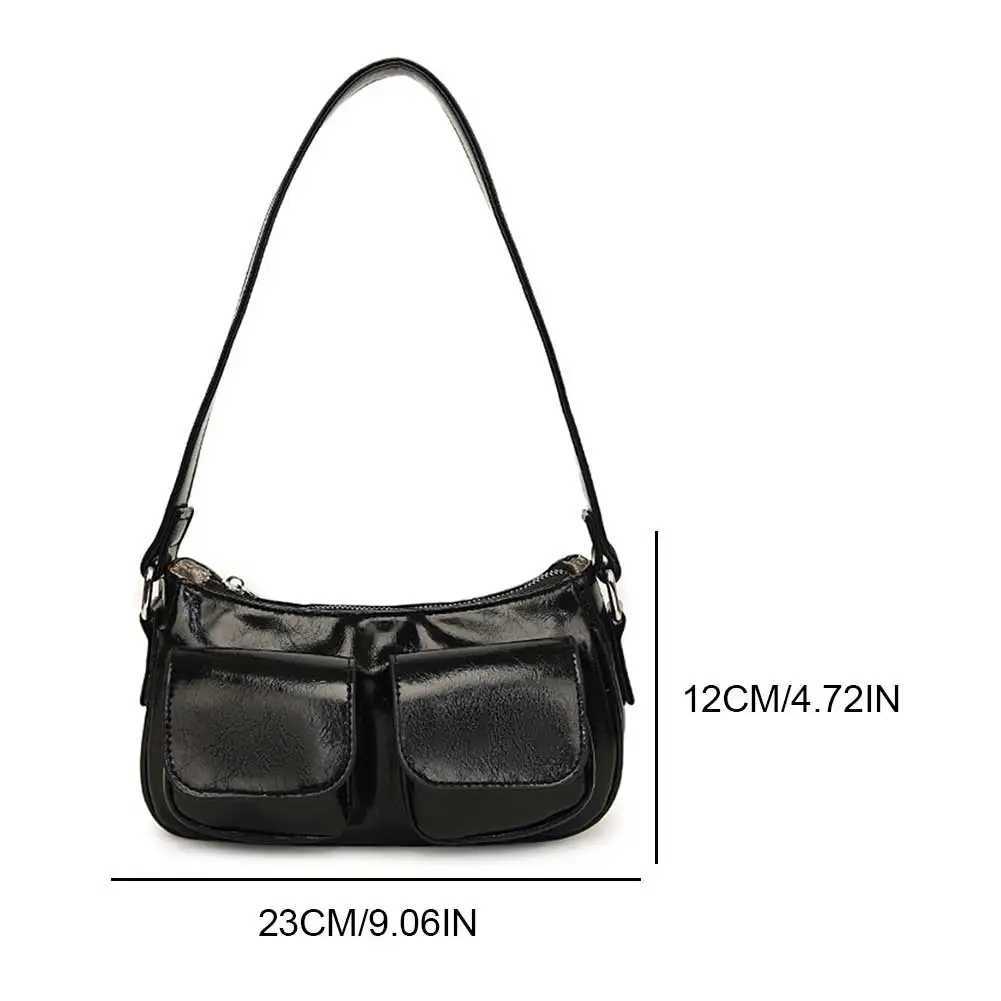 Elegant red shoulder bag womens small handbag PU leather handbag womens wallet Y2K womens casual clutch handbag Z250303