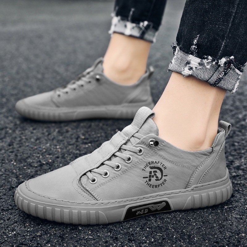 Spring Men's New Style European And American Fashion Designer Men's Shoes Breathable Lightweight Single Foot Casual Board Shoes Ice Silk Can