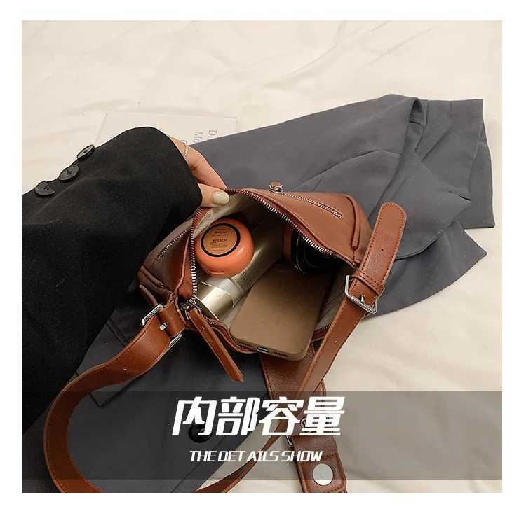 Luxury Women Brand PU Leather Crossbody Bag Retro Lock Small Hobos Messenger Bag Y250303