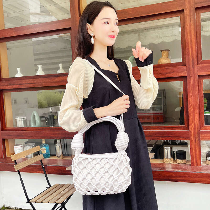 Handmade Woven For Women's New Autumn Korean High-End Small Ins Versatile Casual Large Capacity Crossbody Bag