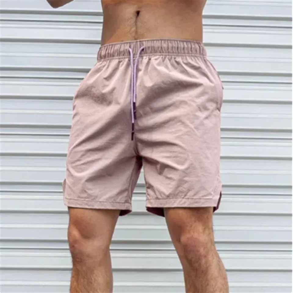 new Men Hot Shorts Light Weight Thin Short Pants Running Squat Fitness Shorts Men GYM Wear Quick-drying Drawstring ShortsT250304