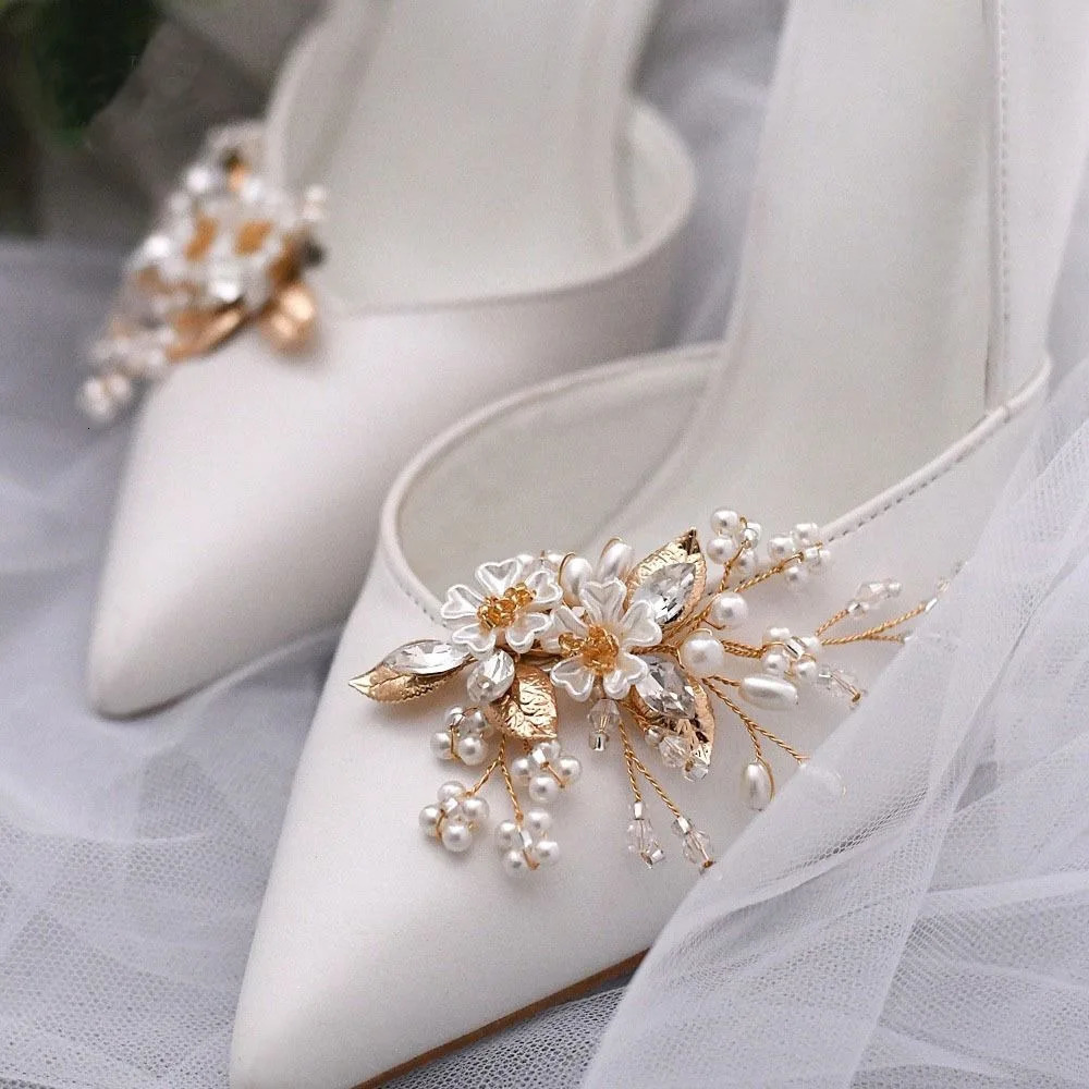 Rhinestone Shoe Clips Buckles Crystal Flower Shoe Charms Ornaments Corsage Wedding Party Boots Dress Bag Decoration for Women 250218