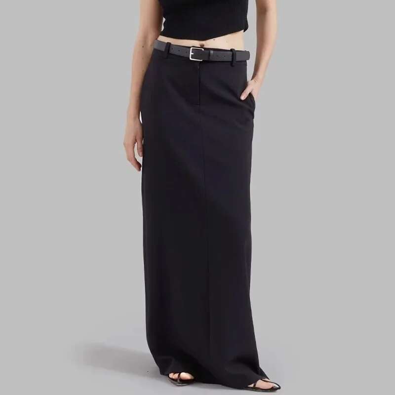 New Autumn And Winter Fashionable Commuter Style High Waist Solid Color Sheath Skirt For Women