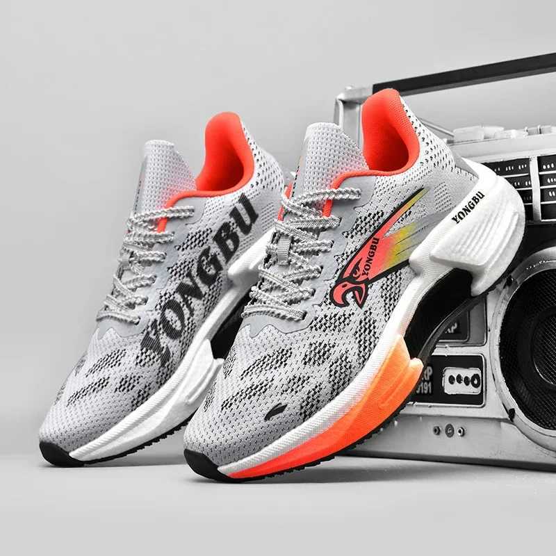 Unisex Sneakers Mesh Breathable Flat Cfortable Casual Tennis Shoes Lace-up Cushioning Marathon Jogging Shoes for Men Wen Z250304