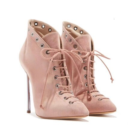 Instagram Fashion Show Plated Strap Shoes High Heel Women's Short Boots