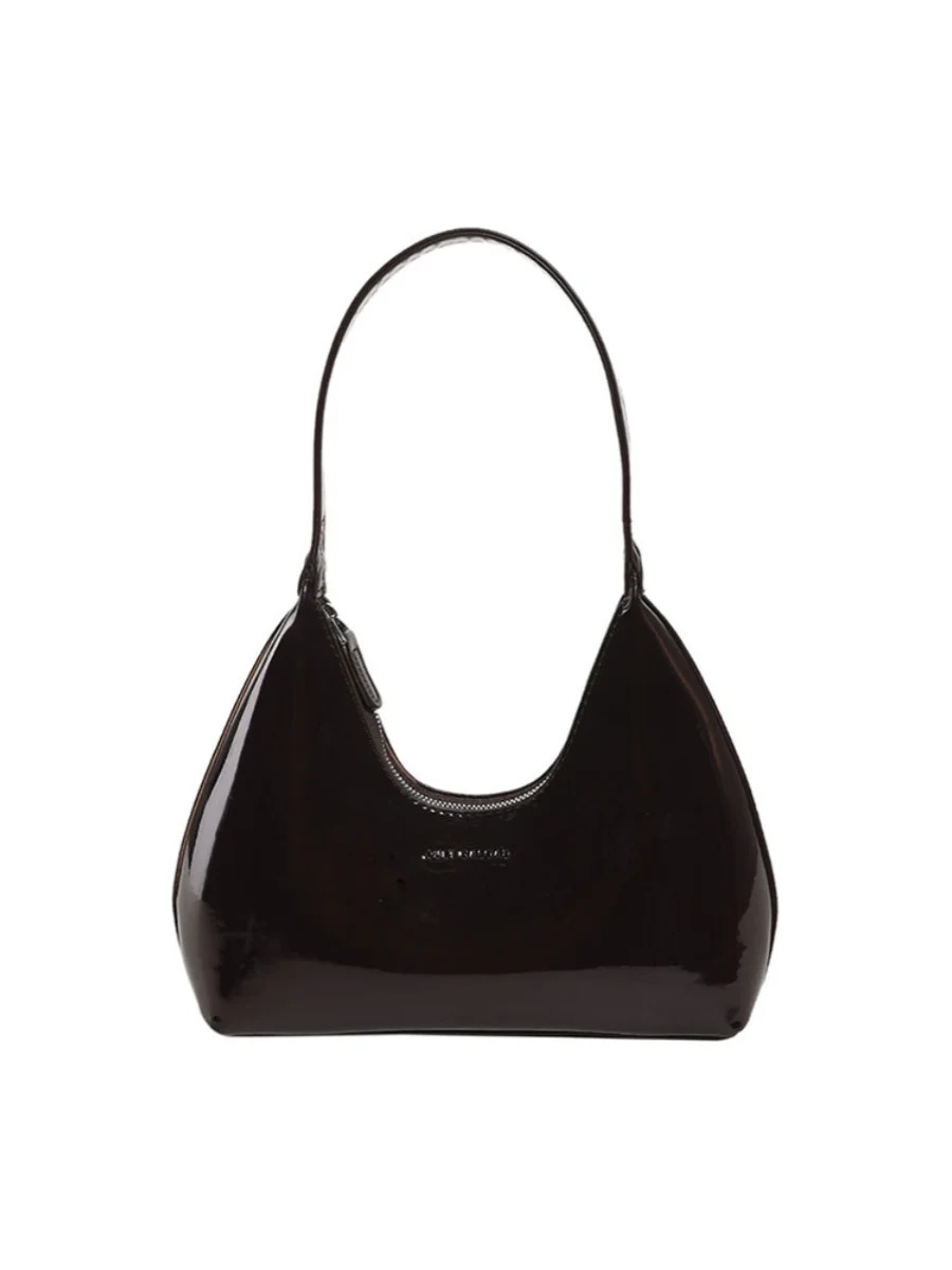 Lizzytsu Women PU Half Moon Bag Mini Party Solid Harajuku Elegant Handbags Korean Vintage Casual Crescent Bags 250228