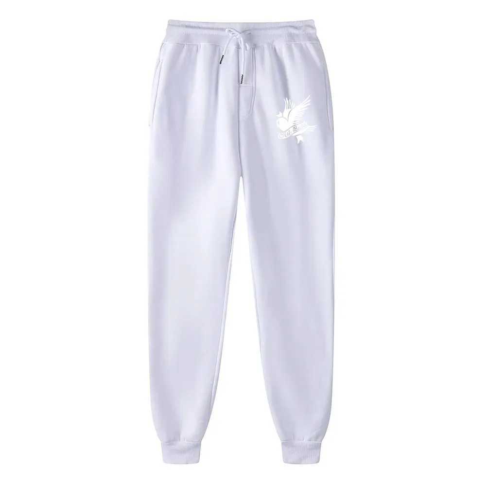 Fashionable white dove print mens pants street hip-hop casual pants fitness jogging Lil Peep sweatpants autumn trousers S-3XLXJ250303