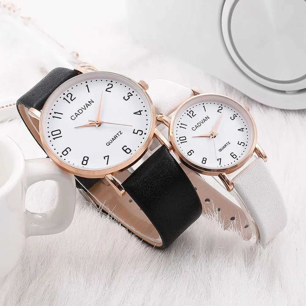 2pcs Couple es For Women Men Waterproof Clock Male Calendar Quartz Wrist es Leather Ladies Man esXJ250304