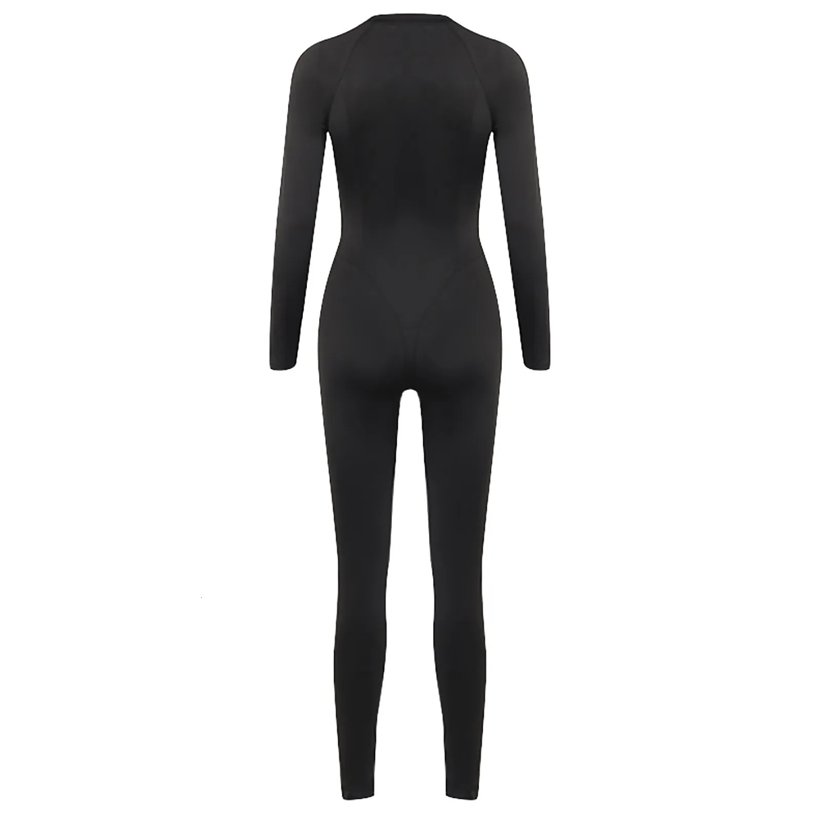 Womens Clothing Promotion Long Tight Jumpsuit Sleeve Sports With Zip Playsuits Sporty Combinaison Femme 250303