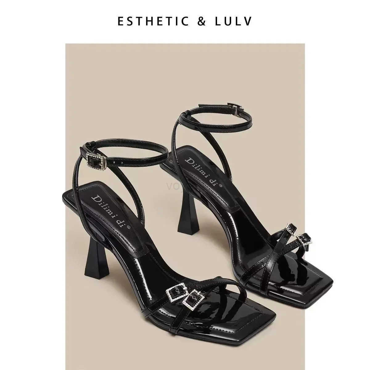 New Wens High Heel Sandals Summer Transparent H Luxury Rhine Strap Slingbacks Fem Sexy Wedding Sandal Z250304