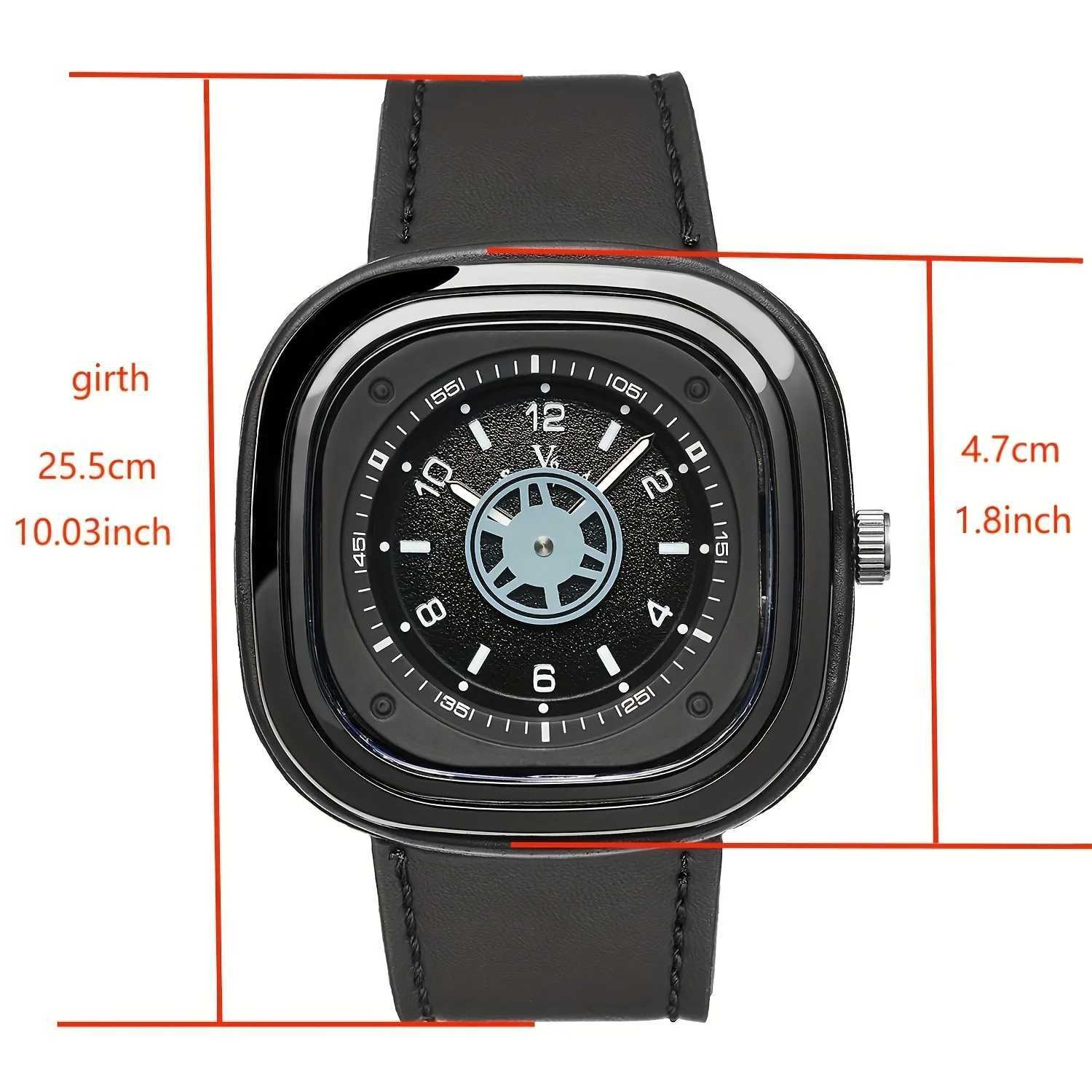 European and American style train large dial es for men and women busin es square leisure quartz esXJ250304