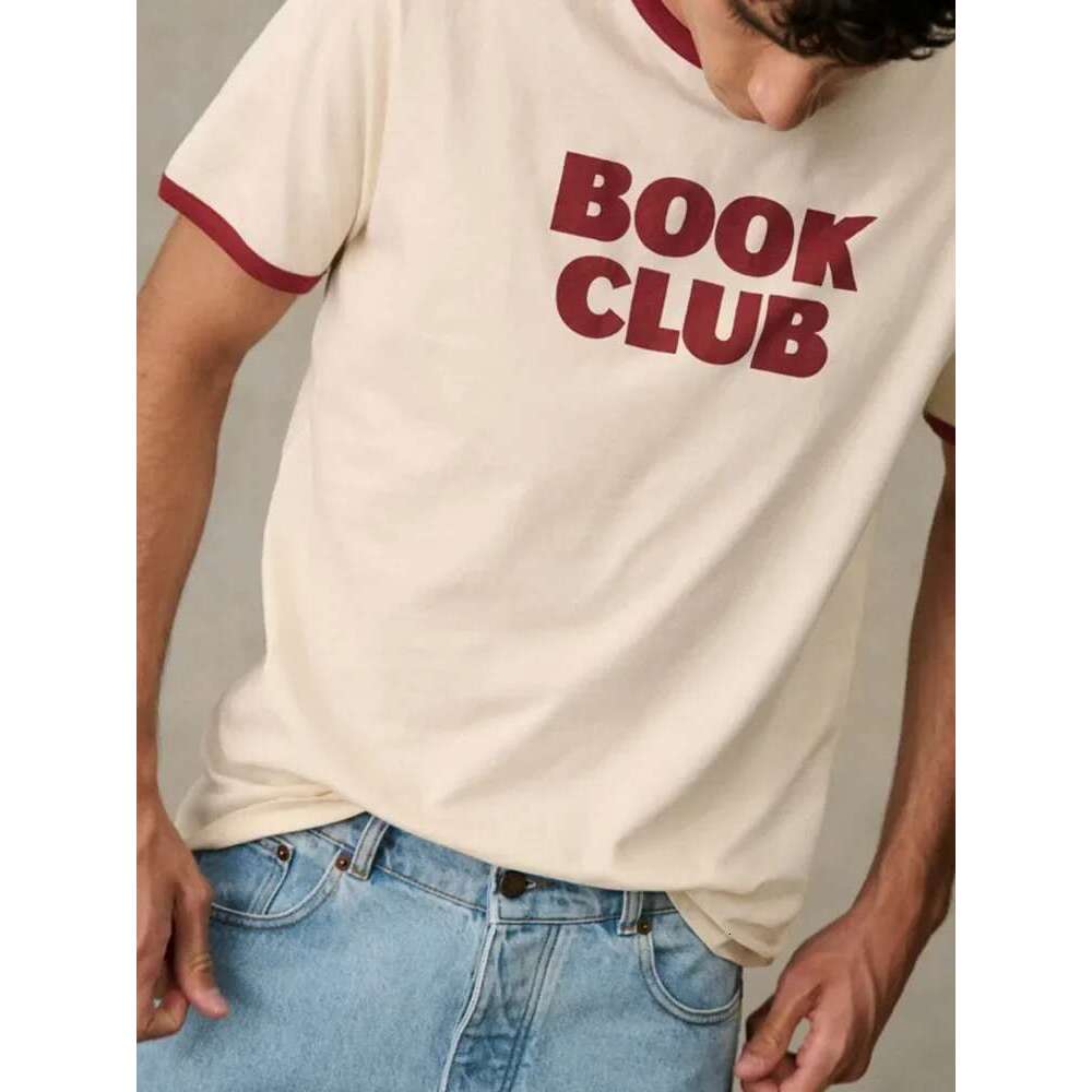 Unisex Tshirt Cotton Letter Printed Color Patchwork Short Sleeve Retro Top 2025 Spring Summer O-Neck Tee For Women And Men