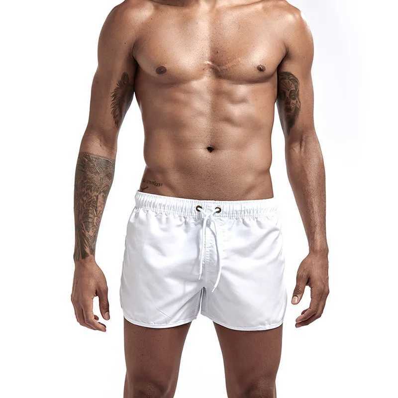 New Mens Shorts Summer Beach Pants Slim Fit Ultra Thin Quick Drying Casual Solid Color Sports ShortsT250304