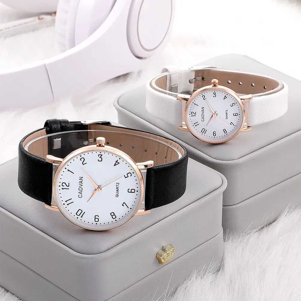 2pcs Couple es For Women Men Waterproof Clock Male Calendar Quartz Wrist es Leather Ladies Man esXJ250304
