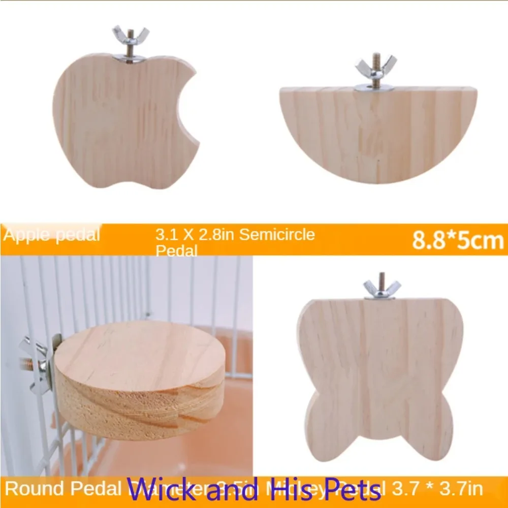 Pedal Pet Supplies Hamster Wooden Pet Pedal Toy Parrot Bird Springboard Platform Guinea Pig Toys Hamster Accessories Pets Sport