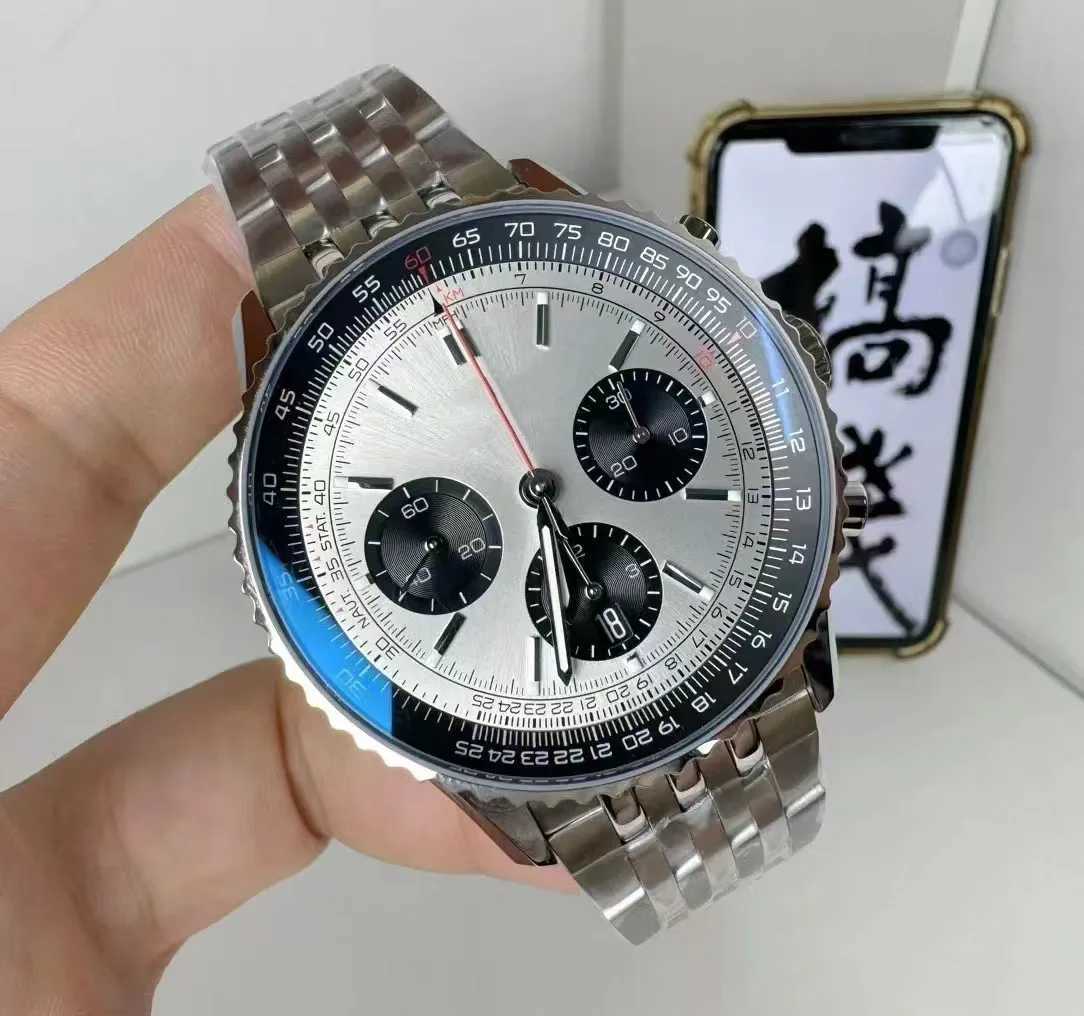 Multifunctional Chronogrh Mens es Quartz Movement Wrist Calendar Fashion Business Casual Man Light LuxuryXJ250304