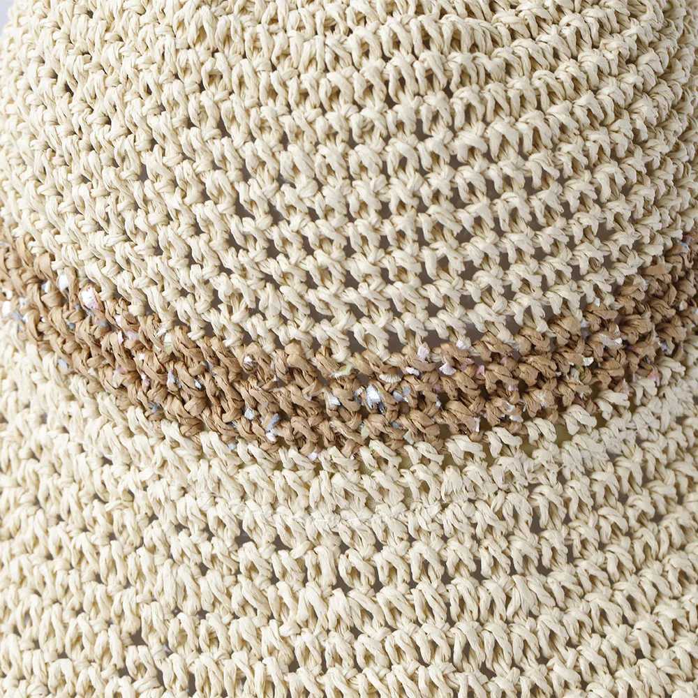 2024 New fashion Style Bucket Hats Foldable Sun Crochet Hat For Beach Travel And Vacation handmade str hatXJ250304