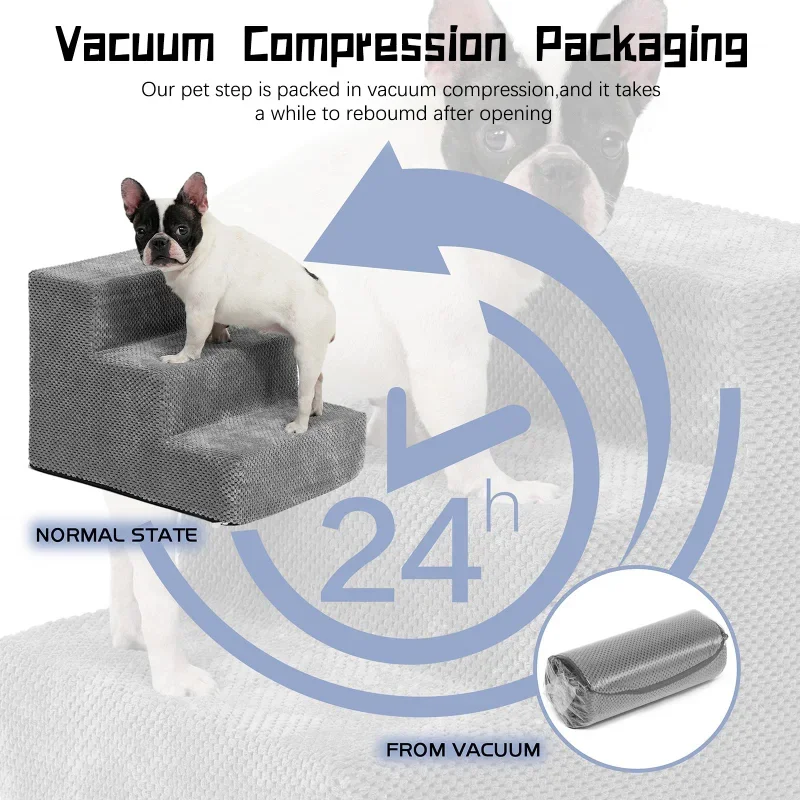 Escalera de esponja antideslizante para perros pequeños, escaleras auxiliares para sofá, arriba y abajo de la cama, escalón extr