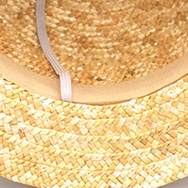Summer Parent child Bowknot Sun Hat Girls Str C Kids Big Brim Beach Summer Boat Beach Round Flat Top Cute KidsXJ250304