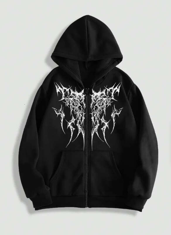 Y2K Punk Digital Printed Casual American Gothic Couple Sports Hoodie gift for man