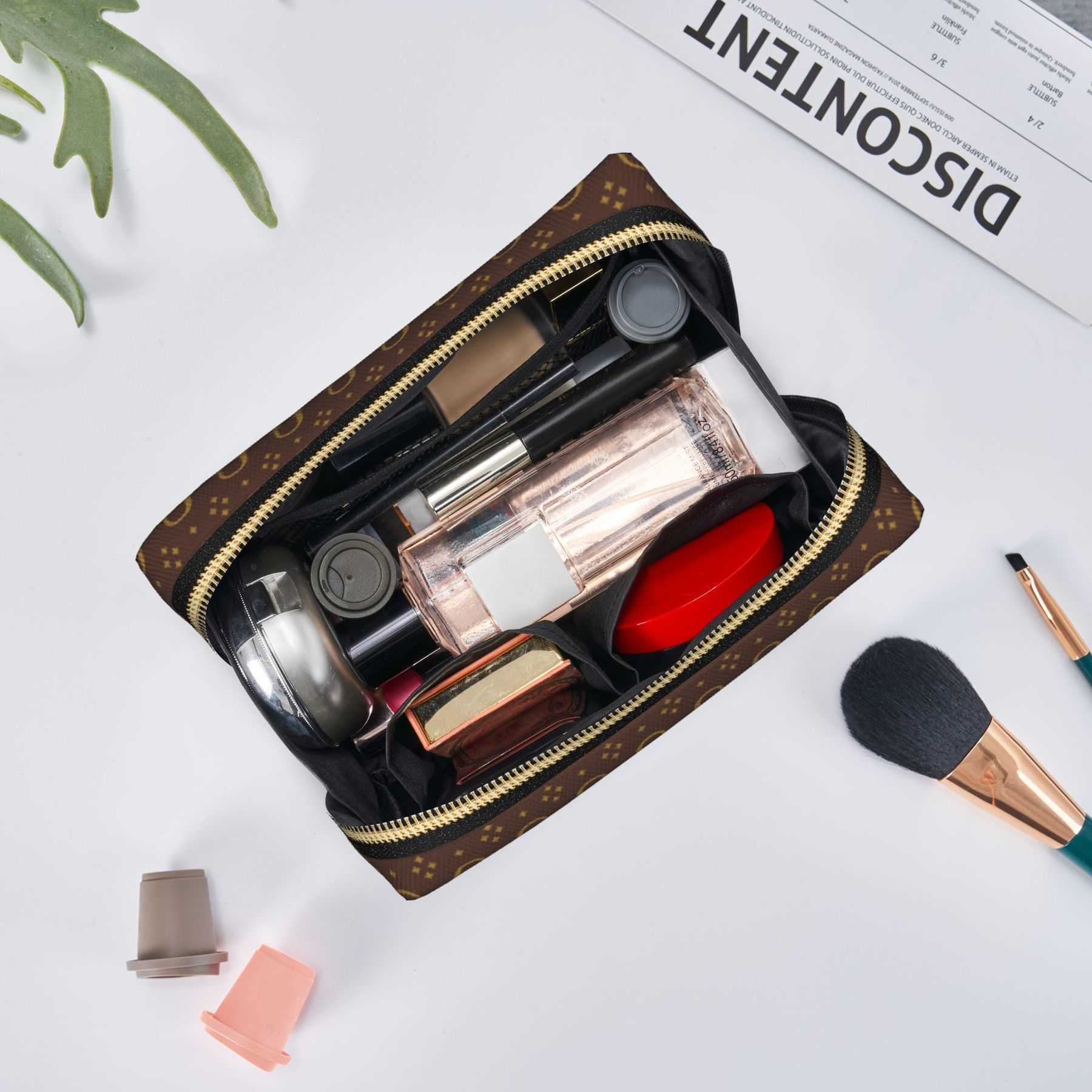 NXY Makeup Designer Bag For Womens Luxury Handbag Vintage Make Up Toiletry Clutch Bags Cosmetic Wash Purse Wallet Pencil Cases