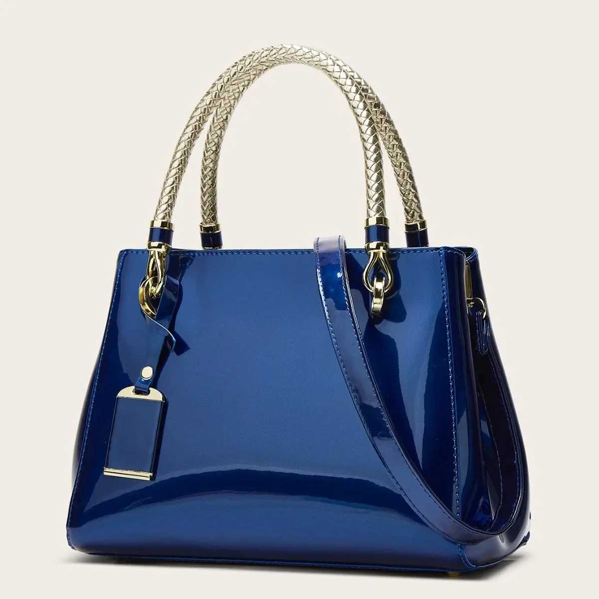 Faux Leather Hand Bag Ladies 2025 New Luxury Designer Handbags Fashion 2024 Blue Black Rose Red Pink Beige Handbags For Women Z250303