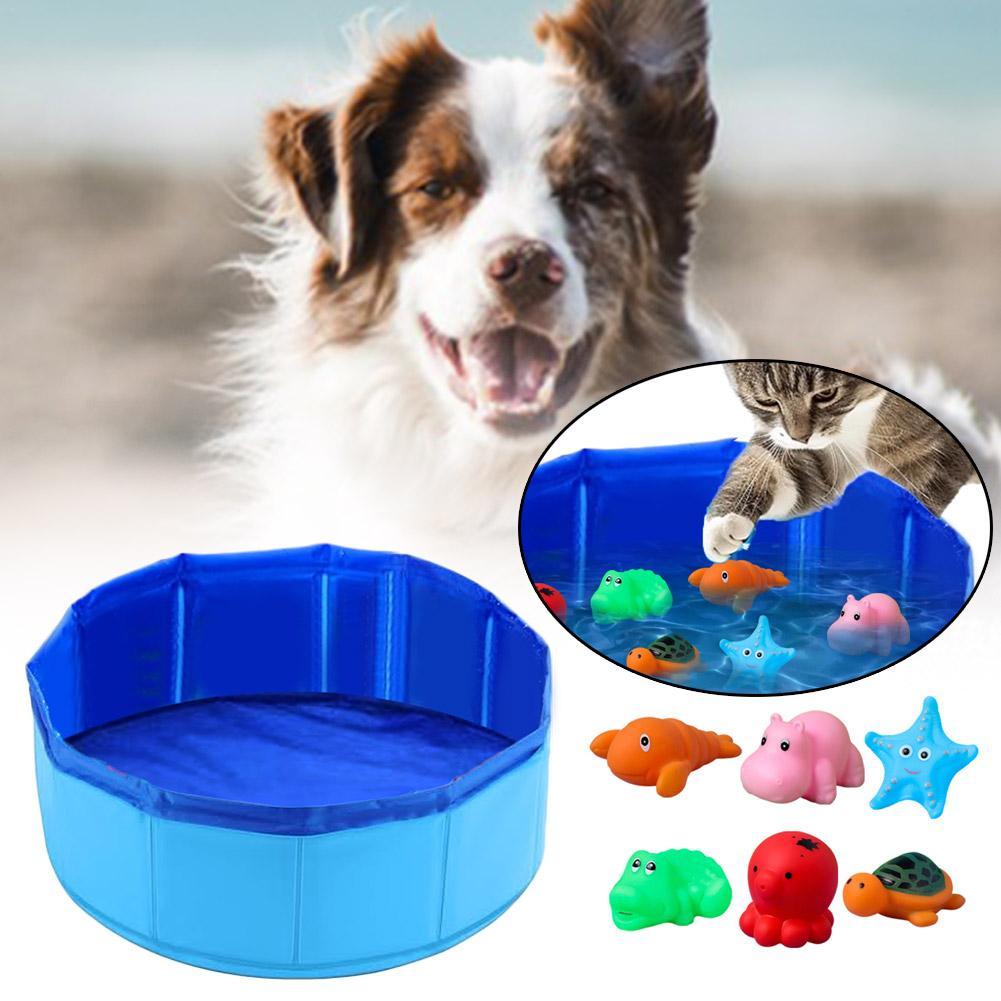 Foldable Dog Bath Swimming Pool Plastic Collapsible Kids Pool PVC Foldable Indoor And Outdoor For Dogs Cats Kid Portable Dog Tub