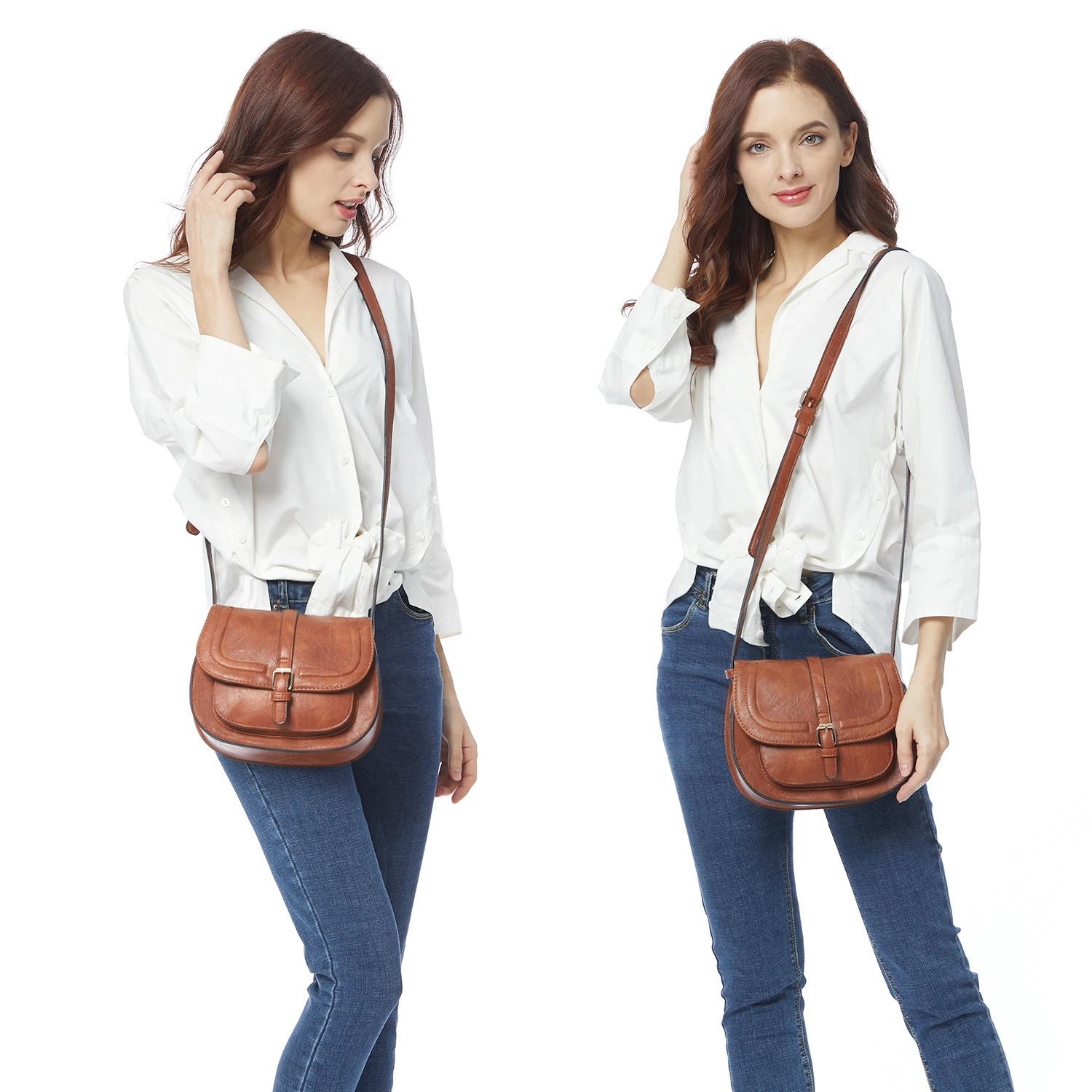 Crossbody Bags for Women Saddle Shoulder Purse and Boho Handbags with Strap Faux Leather CT4E 250303