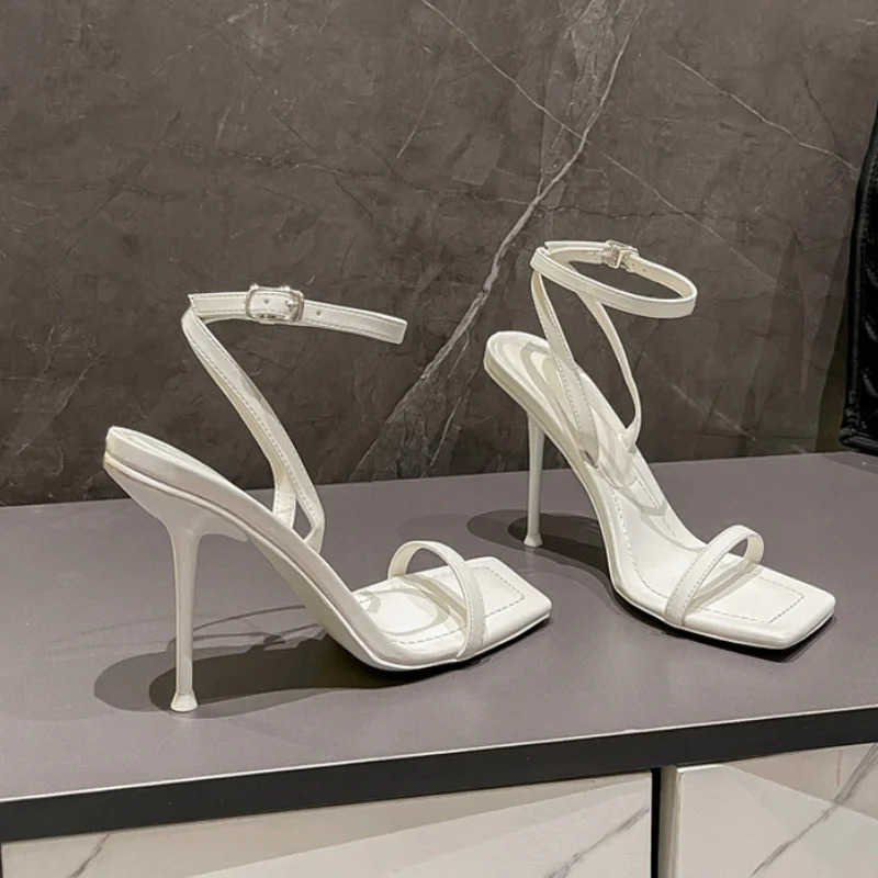 Wens New Style Fi Open Toe High H 2023 Summer Europe and America Sexy Versatile Simple Banquet Party Sandals Z250304