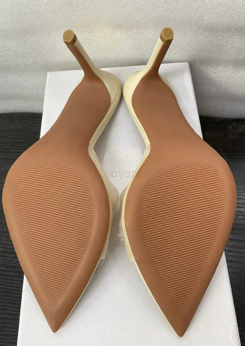New Summer Wens High-heeled Sandals Simple Transparent High-heeled Slippers Stiletto Pointed Open-toed Slippers Mes Z250304