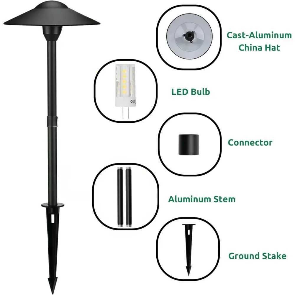 3W Landscape lighting12V Landscape Lights Low Voltage Landscape Path Lights Warm White Waterproof Outdoor Replaceable G4 LEDBulb Z250304