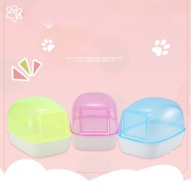 Dust-Free Hamster Bathroom Sauna Room With Door Small Pet Rat Sand Bath Toilet Cleaning Room Gerbil Bathtub Hamsters Accessories