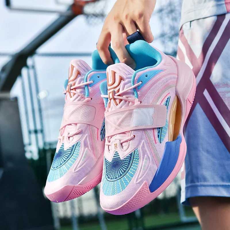 hot Basketball for Men and Wen Low Cut Mesh Breathable Anti Slip Shock-absorbing Soft Sole Night Light Sports Shoes Z250303