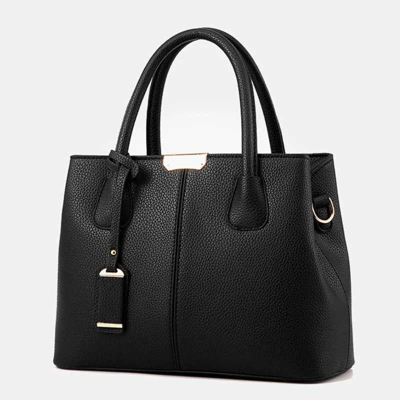 Womens PU leather handbag womens large handbag womens square shoulder bag Z250303