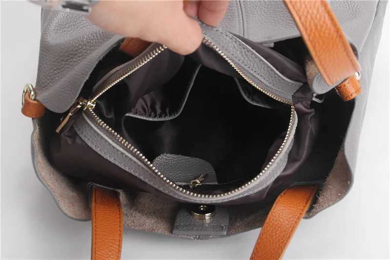 Necklace Highend Black Red Grey Blue Purple Top Grain Genuine Leather Women Handbag Cowhide Lady Shoulder Messenger Bag Purse M156 Z250303
