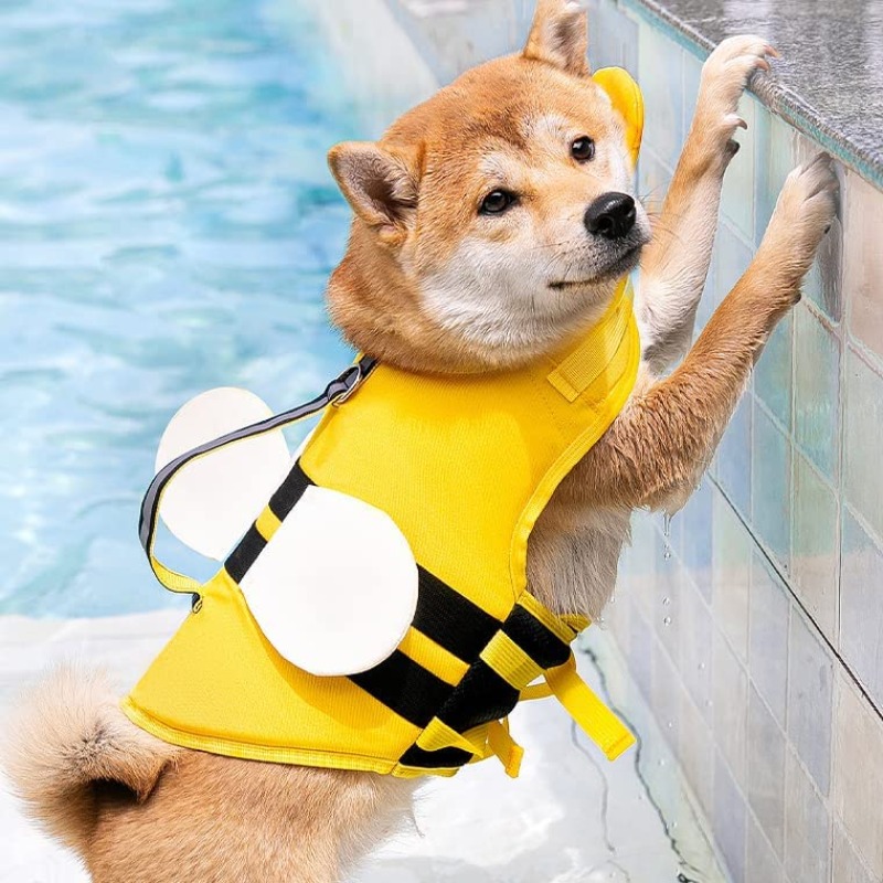with Rescue Handle Summer Pet Vest Puppy Swimwear Dog Life Jacket Safety Swimming Suit Supplies