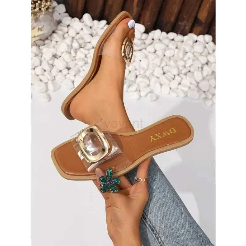 Fi Brand Casual Wen Slippers Outdoor Summer Sandals Beach Shoes Ladies Flip Flops Cfy Flat Shoes Wan Slides Big Size Z250304