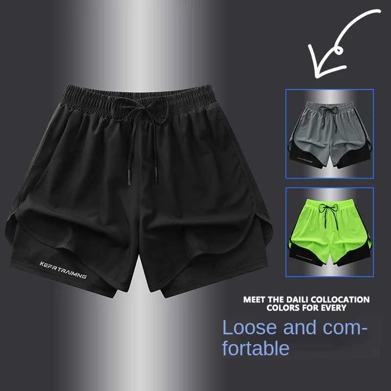 S-5XL NASA GISS Sports Three Piece Pants Summer Popular Anti glare Double layered Sports Shorts for Men and Women Couples RuT250304
