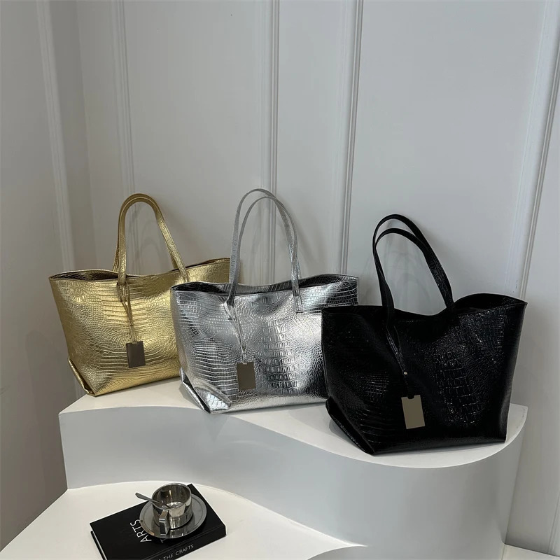 Ship from US Womens PU Fashion Handbag Large Capacity Shoulder Bag Solid Color Pattern Outdoor Travel 250303FBB